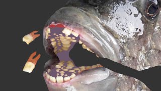 【Algodoo】Pull out all teeth（sheepshead） シープスヘッドの歯を全部抜く [upl. by Chanda]