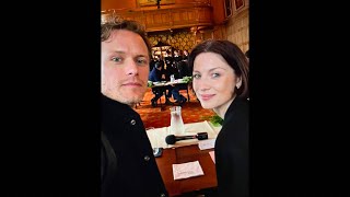 Love day with Sam Heughan and Caitriona Balf 😍 [upl. by Nedyah]