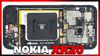 Nokia XR20 Disassembly Teardown Repair Video Review [upl. by Anaynek392]