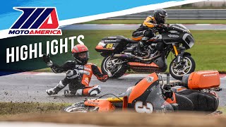 MotoAmerica Mission King of the Baggers Race 1 Highlights at New Jersey 2023 [upl. by Feldt793]