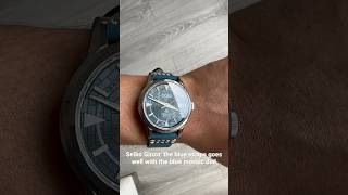 Seiko alpinist Ginza new blue straps gies well with the blue mosaic dial [upl. by Swane]