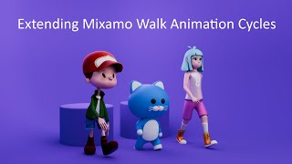 Extending Mixamo Walk Animation Cycles  Blender Beginners Tutorial [upl. by Petulah]