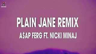 AAP Ferg  Plain Jane Remix Lyrics  Lyric Video ft Nicki Minaj [upl. by Assenyl129]