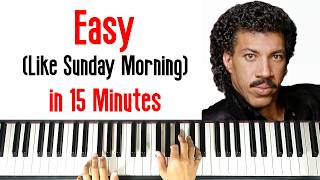 Piano Accompaniment Tutorial for Easy Like Sunday Morning in Original Key [upl. by Hoeve]