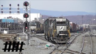 Railfanning at NS Rose Yard and 9th Ave and 9th St in Altoona PA with Norfolk Southern Trains [upl. by Hambley385]