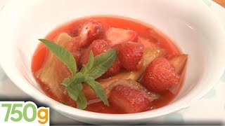 Soupe de fraises à la rhubarbe  750g [upl. by Nod470]