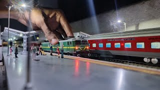 Night scene of Indian Railways Station Model ● Train Announcement At Station [upl. by Primaveria]