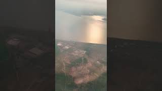 Chembarambakkam Lake largest fresh water reservoir  View from flight  aerial view chennai lake [upl. by Sabra61]