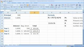 Finance Basics 2  Compound Interest in Excel [upl. by Eiznekcm]