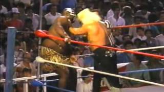 WWC Kamala vs Jimmy Valiant 1985 [upl. by Elnukeda]