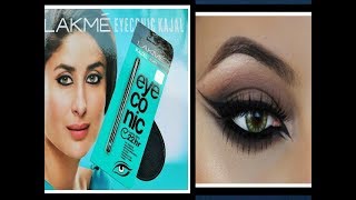 Lakme Eyeconic Kajal Review upto long lasting 22 hour no smudge waterproof ll Beautifull eyes [upl. by Henrik]