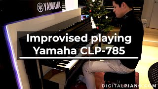 Yamaha CLP785  Some improvised playing  Digitalpianocom [upl. by Sldney]