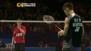 R16  MS  Lee CW vs H Vittinghus  2012 All England [upl. by Swainson]