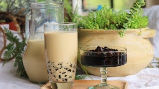 Bubble Milk Tea Recipe w Tapioca Pearls [upl. by Araic]