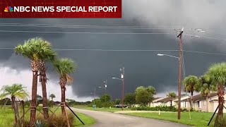 Special report Multiple tornadoes seen in Florida ahead of Miltons landfall [upl. by Fi441]