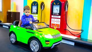 Funny Tema Ride on Power Wheels cars and Pretend Play with toys on the Park [upl. by Lienaj]