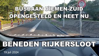 Ritje over de Beneden Rijkersloot Diemenzuid  voormalige busbaan [upl. by Willabella]