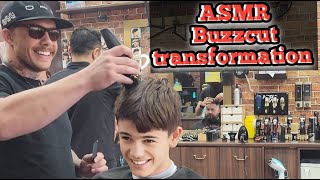 Asmr barber buzz cut skin fade The Ultimate Confidence BoosterThe Perfect Haircut for the New Year [upl. by Alejoa396]