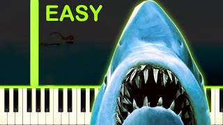 JAWS THEME  EASY Piano Tutorial [upl. by Etteiluj283]