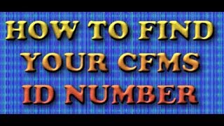 HOW TO FIND YOUR CFMS ID NUMBER AP [upl. by Nnaes159]