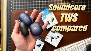 Anker Soundcore TWS Comparison Space A40 v Life P3 v A3i [upl. by Anola920]