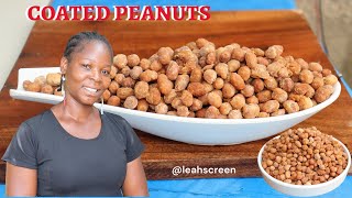 HOW TO MAKE CRUNCHY COATED PEANUTS HOW TO MAKE COATED PEANUTS AT HOME [upl. by Charie]