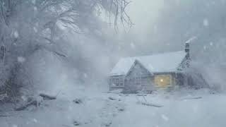 24 Hour Intense Blizzard in a Lonely Wooden House┇Winter Snowstorm White Noise┇Snowfall amp Wind Sound [upl. by Cyma]