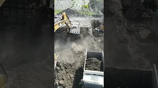 Drone Footage Of Excavators Working On Mines [upl. by Aneekahs]