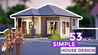 Simple House Design 53 square meters [upl. by Kcid886]