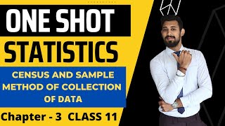 Census and Sample methods of collection of DATA  ONE SHOT  Class 11 [upl. by Atima]