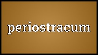 Periostracum Meaning [upl. by Carine]