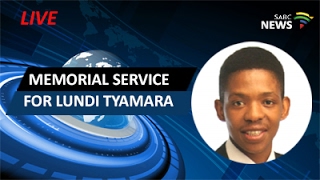 Memorial service for Lundi Tyamara [upl. by Sybila]