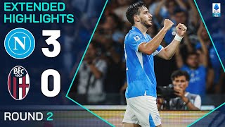 NAPOLIBOLOGNA 30  EXTENDED HIGHLIGHTS  SERIE A 202425 [upl. by Norbie]