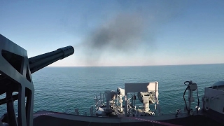 Phalanx CIWS Close In Weapons System Live Fire Test [upl. by Ijan409]