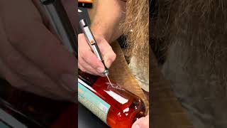 Demetrius Cain of Nobletons Using His Engraving Pen to SignBottles at the ABV Barrel Shop in STL [upl. by Goles429]