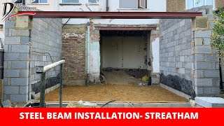 RSJ Steel Beam Installation  Streatham SW6 [upl. by Concha]