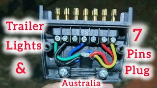 Trailer Lights and 7 pins plug Australia [upl. by Yelrebmik]