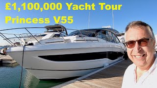 £1100000 Yacht Tour  Princess V55 [upl. by Emixam]