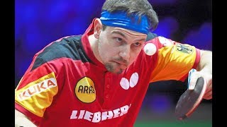 Timo Boll vs Pavel Sirucek  2019 European Championships [upl. by Ecnedac]