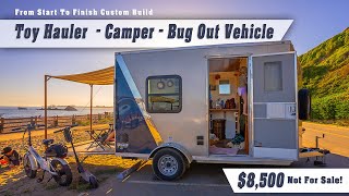 Cargo Trailer Toy Hauler Conversion Bug Out Vehicle 7x12 Aluminum [upl. by Suravat]