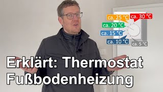 Wie gehts Thermostat der Fußbodenheizung [upl. by Sedlik]