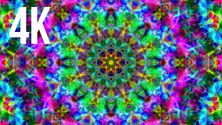 8 Hours 4k Kaleidoscope Calming Ambient Music and Visual TieDye Screensaver to Soothe Your Senses [upl. by Aietal]