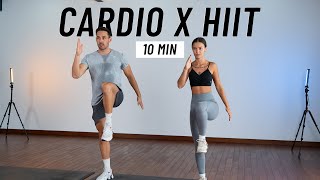 10 MIN CARDIO HIIT WORKOUT  ALL STANDING  Full Body No Equipment No Repeats [upl. by Bekaj535]