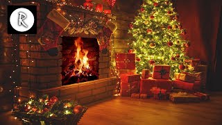 🔥 Beautiful Christmas Fireplace 4K w relaxing christmas music ambiance to relax for christmas [upl. by Alleahcim]