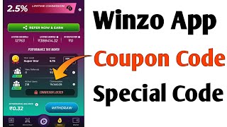 🤑Winzo ₹500 COUPON CODE कैसे ले । Winzo Coupon Code 2024 Today Winzo Coupon Code Kaise Milega FREE [upl. by Nylad]