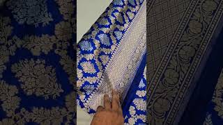 Blue color 💙 banarasi saree beautifully soba rupa and katan silk banarasi sareesWHOLESALEwedding [upl. by Retepnhoj]