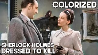 Sherlock Holmes  Dressed to Kill  COLORIZED  Old Crime Film  Basil Rathbone [upl. by Buchbinder]