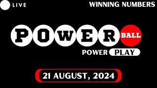 Powerball Lottery Drawing for Aug 21 2024  Live Winning Numbers amp Results [upl. by Lucita894]