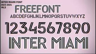 Free Font Inter miami 2023 2024  CorelDraw  Free Download Font Football [upl. by Joses]