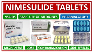 NIMESULIDE TABLETS BASIC USE PHARMACOLOGY MECHANISMS WORKING CONTRAINDICATIONS SIDEEFFECTS [upl. by Atirihs]